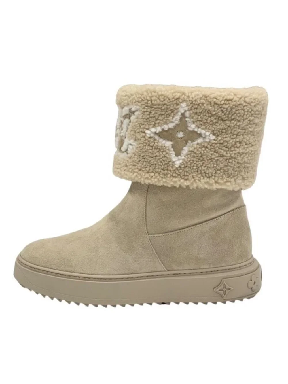 Louis Vuitton Snowdrop Line Monogram Boots Short Mouton Folded - Picture 3 of 10